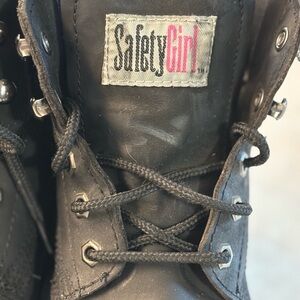 3-5 Black steel toed safety Boots